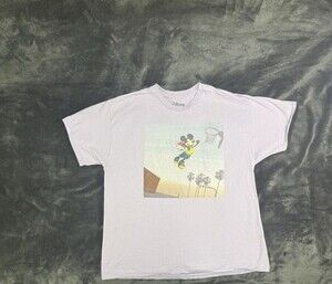 Disney Mickey Mouse Graphic T-Shirt Size XL Purple With Mickey Graphic Print